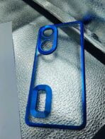 Vivo Y100 5g back cover CD Chrome transparent with camera lens protection blue edge - Image 2