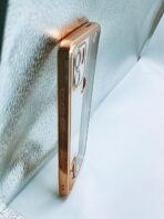 Redmi A1+/Redmi A2+ back cover CD Chrome transparent with camera lens protection golden edge - Image 2