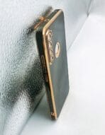 Redmi Note 8 Back Cover 6d Chrome Black Colour Golden Edge - Image 2