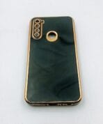 Redmi Note 8 Back Cover 6d Chrome Black Colour Golden Edge - Image 3