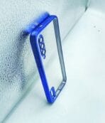 Mi A3 Back Cover CD Chrome Transparent With Camera Lens Protection Blue Edge - Image 2