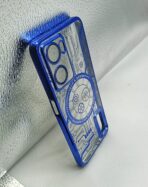 Oppo A57 2022 4G Back Cover Clock Design With Camera Lens Protection Blue Edge - Image 2