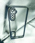 Realme 6/6i back cover CD Chrome transparent with camera lens protection black edge
