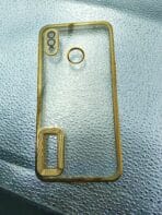 Realme 3/3i back cover CD Watch Chrome transparent with camera lens protection golden edge - Image 2