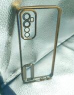Realme 6/6i back cover CD Chrome transparent with camera lens protection golden edge